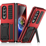 Custodia per telefono antiurto in metallo con supporto, For Samsung Galaxy Z Flip4, For Samsung Galaxy Z Flip3 5G, For Samsung Galaxy Z Fold4