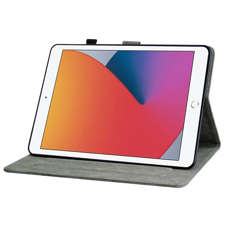 Simpatica custodia in pelle con motivo a tigre con funzione Sleep/Wake-up, For iPad 9.7 2017/2018/2019/2020, For iPad 10.2 2019/Air 2019 10.5/10.2 2020/2021, For iPad Pro 11 2018/Air 4 2020/Pro 11 2021/Pro 11 2020