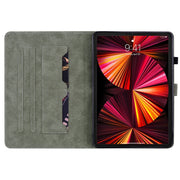 Simpatica custodia in pelle con motivo a tigre con funzione Sleep/Wake-up, For iPad Pro 12.9 2020/2021, For iPad mini 2021, For iPad mini 1/2/3/4/5