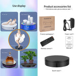 Giradischi per riprese video con supporto rotante di ricarica da 22 cm, carico: 50 kg, US Plug, EU Plug, UK Plug, AU Plug