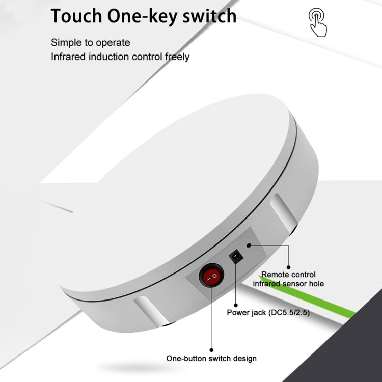 Giradischi girevole per riprese video con supporto girevole da 42 cm, carico: 100 kg, 42cm, Charging Power, US Plug, 42cm, Charging Power, EU Plug, 42cm, Charging Power, UK Plug, 42cm, Charging Power, AU Plug