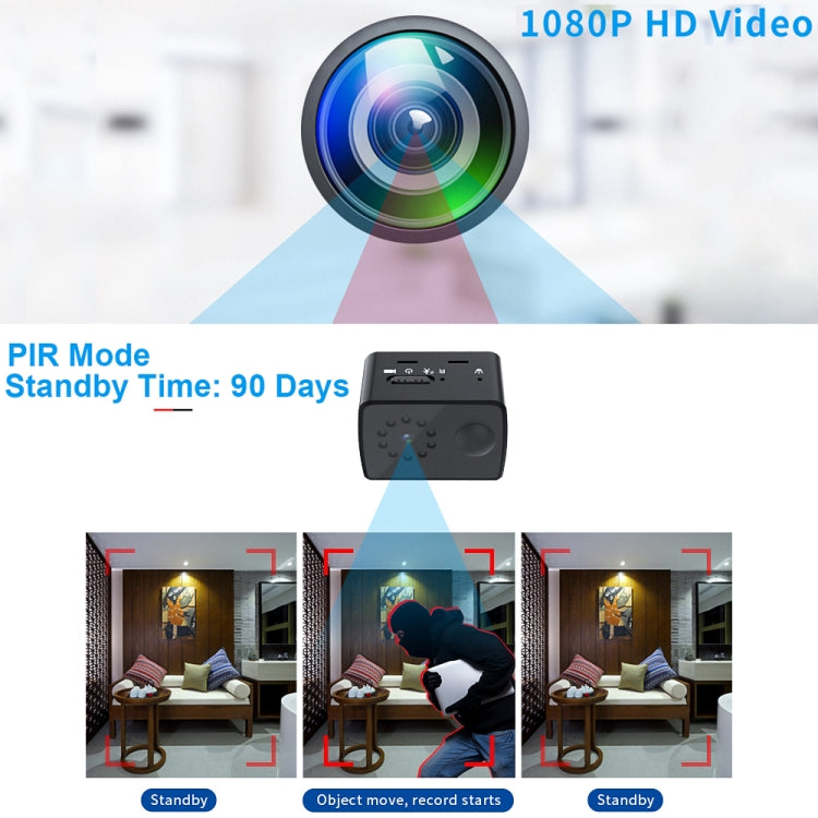 Mini videocamera HD 1080P con visione notturna e sensore PIR