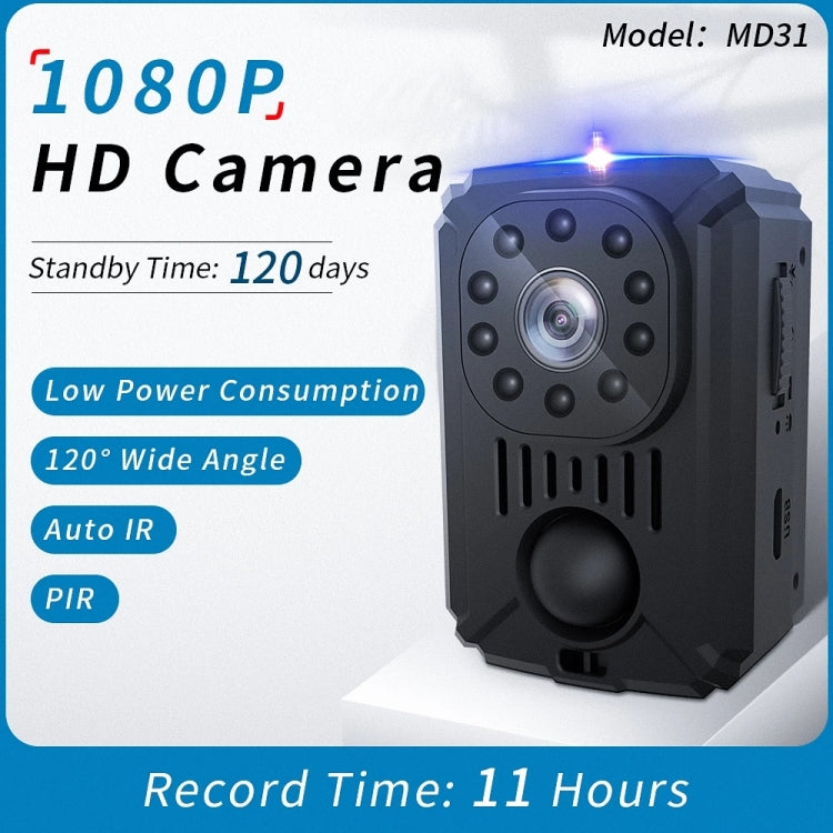 MD31 Mini Videocamera HD 1080P con Visione Notturna e PIR