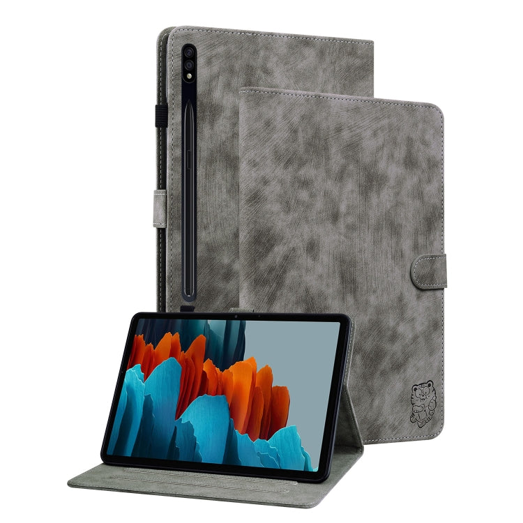 Custodia per tablet in pelle con motivo a tigre, For Samsung Galaxy Tab А9+, For Samsung Galaxy Tab S9, For Samsung Galaxy Tab S9+