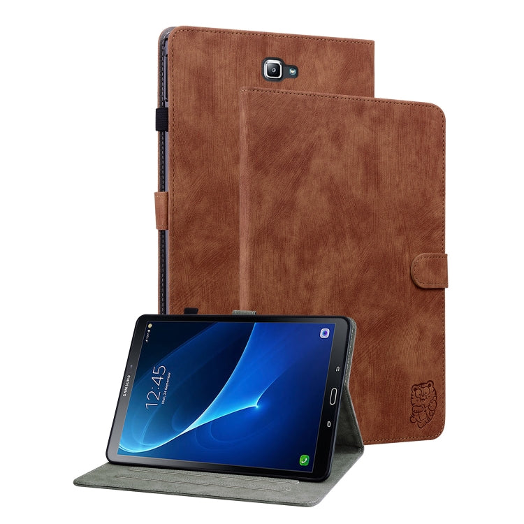 Custodia per tablet in pelle con motivo a tigre, For Samsung Galaxy Tab A 10.1 2016/T580/T585