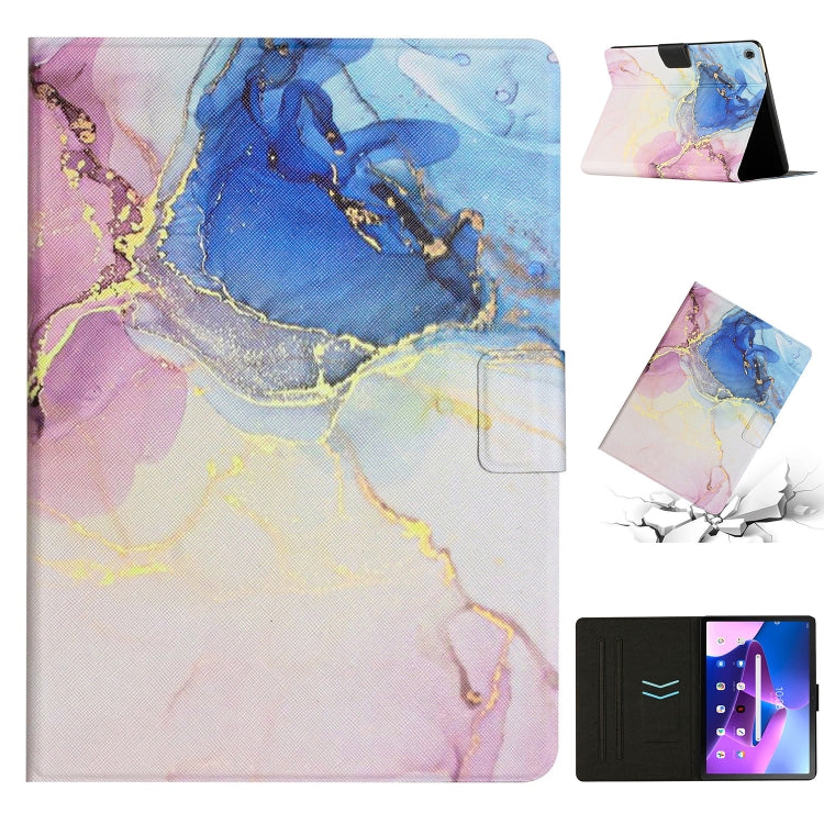 Custodia per tablet in pelle con motivo in marmo, For Lenovo M10 Plus, For Lenovo Tab P11