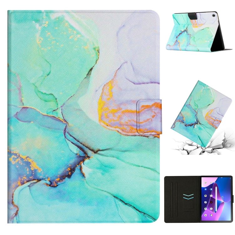 Custodia per tablet in pelle con motivo in marmo, For Lenovo M10 Plus, For Lenovo Tab P11