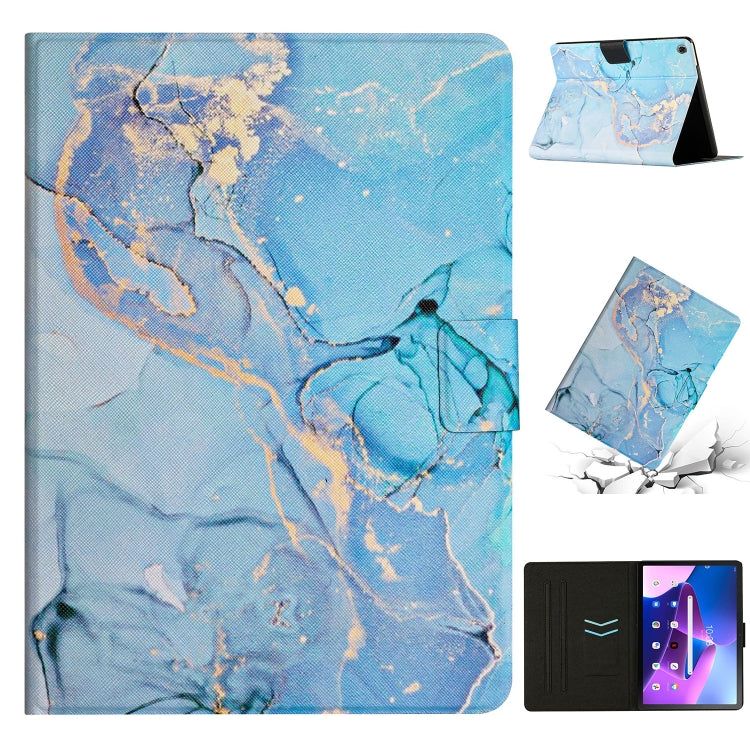 Custodia per tablet in pelle con motivo in marmo, For Lenovo M10 Plus, For Lenovo Tab P11