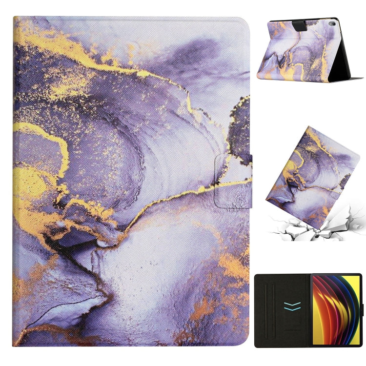 Custodia per tablet in pelle con motivo in marmo, For Lenovo M10 Plus, For Lenovo Tab P11