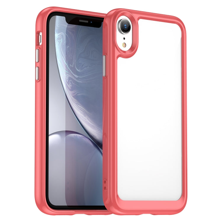 Custodia per telefono in acrilico + TPU serie colorata, For iPhone XR