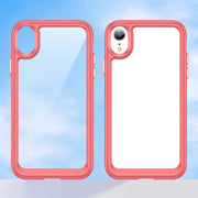 Custodia per telefono in acrilico + TPU serie colorata, For iPhone XR