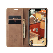 CaseMe-013 Cassa del telefono di cuoio smerigliata retro multifunzionale, For iPhone 14, For iPhone 14 Plus, For iPhone 14 Pro, For iPhone 14 Pro Max