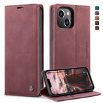 Custodia portafoglio in pelle per iPhone 14