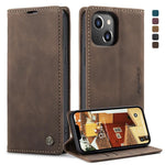Custodia portafoglio in pelle per iPhone 14
