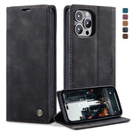 Custodia portafoglio in pelle per iPhone 14