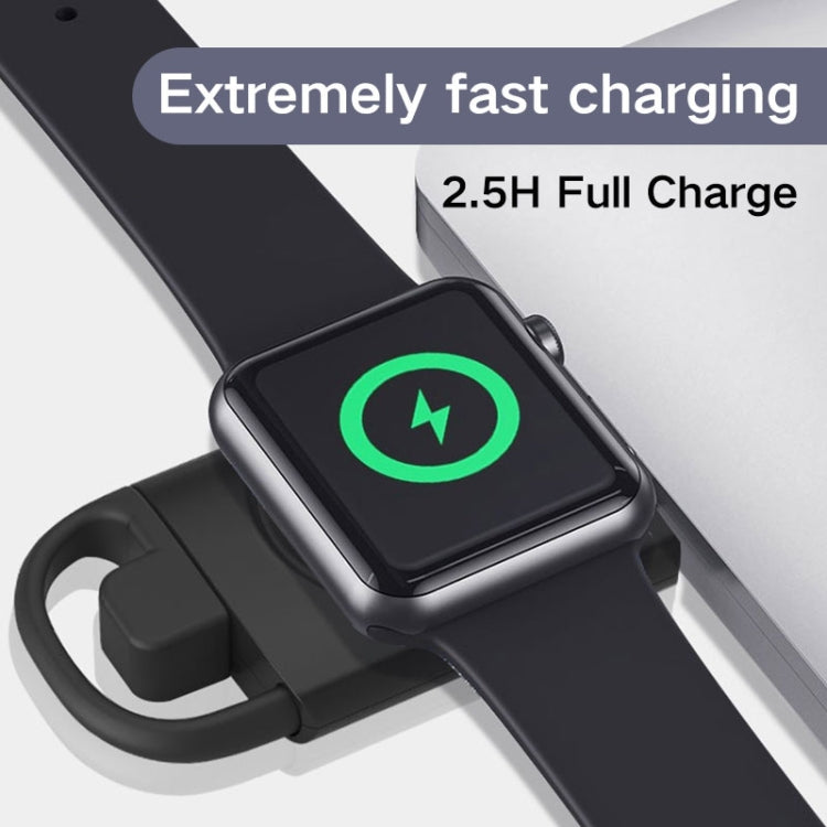 T09-A Caricabatterie Smart Watch wireless portatile Dual USB per Apple Watch Series, For Apple Watch Series