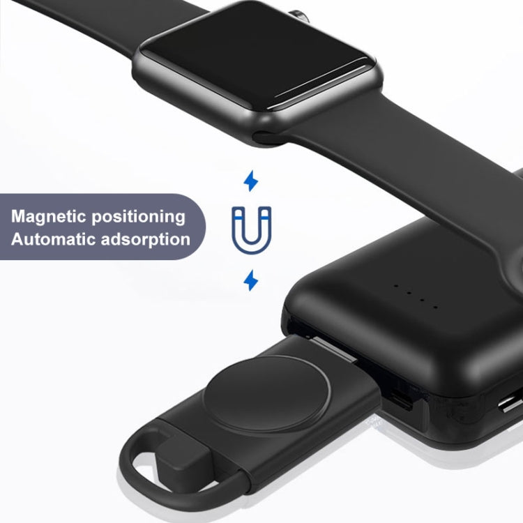 T09-A Caricabatterie Smart Watch wireless portatile Dual USB per Apple Watch Series, For Apple Watch Series