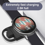 T09-S Caricabatterie Smart Watch wireless portatile Dual USB per la serie di orologi Samsung, For Samsung Watch Series
