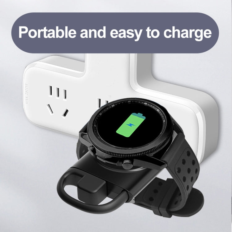 T09-S Caricabatterie Smart Watch wireless portatile Dual USB per la serie di orologi Samsung, For Samsung Watch Series