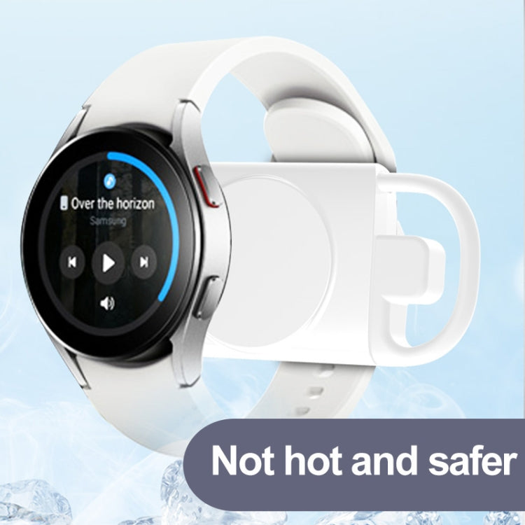 T09-S Caricabatterie Smart Watch wireless portatile Dual USB per la serie di orologi Samsung, For Samsung Watch Series