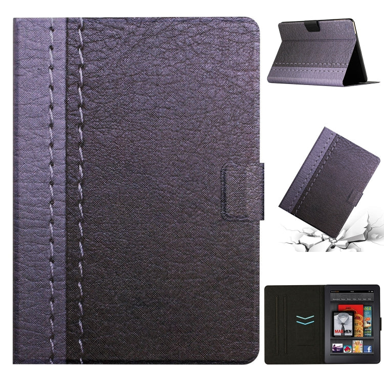 Custodia per tablet in pelle intelligente tinta unita con cuciture, For Amazon Kindle Paperwhite 4 / 3 / 2 / 1, For Amazon Kindle Paperwhite 5, For Amazon Kindle Fire HD 7 2019/2017/2015, For Amazon Kindle Fire HD 8 2018/2017/2016