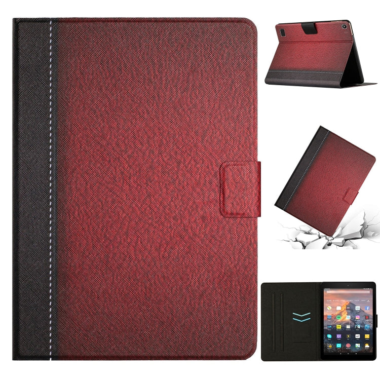 Custodia per tablet in pelle intelligente tinta unita con cuciture, For Amazon Kindle Paperwhite 4 / 3 / 2 / 1, For Amazon Kindle Paperwhite 5, For Amazon Kindle Fire HD 7 2019/2017/2015, For Amazon Kindle Fire HD 8 2018/2017/2016