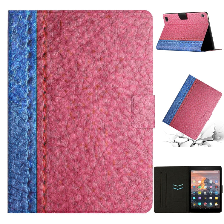 Custodia per tablet in pelle intelligente tinta unita con cuciture, For Amazon Kindle Paperwhite 4 / 3 / 2 / 1, For Amazon Kindle Paperwhite 5, For Amazon Kindle Fire HD 7 2019/2017/2015, For Amazon Kindle Fire HD 8 2018/2017/2016