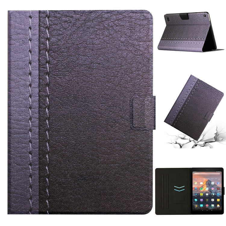 Custodia per tablet in pelle intelligente tinta unita con cuciture, For Amazon Kindle Paperwhite 4 / 3 / 2 / 1, For Amazon Kindle Paperwhite 5, For Amazon Kindle Fire HD 7 2019/2017/2015, For Amazon Kindle Fire HD 8 2018/2017/2016