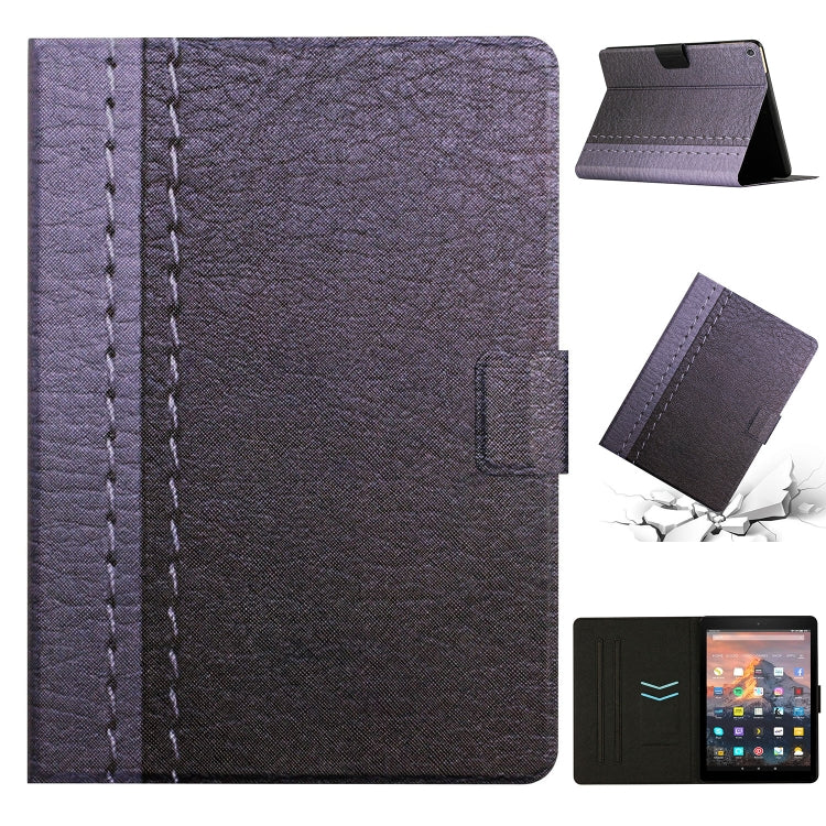 Custodia per tablet in pelle intelligente tinta unita con cuciture, For Amazon Kindle Paperwhite 4 / 3 / 2 / 1, For Amazon Kindle Paperwhite 5, For Amazon Kindle Fire HD 7 2019/2017/2015, For Amazon Kindle Fire HD 8 2018/2017/2016