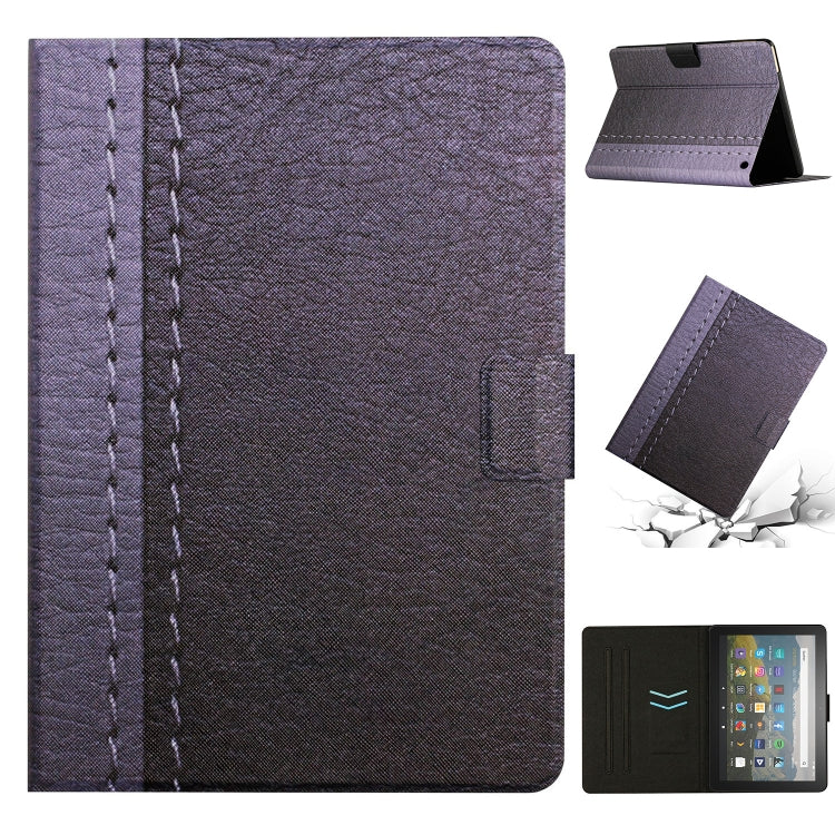 Custodia per tablet in pelle intelligente tinta unita con cuciture, For Amazon Kindle Fire HD 8 2020, For Amazon Kindle Fire HD 10 2015, For Amazon Kindle Fire HD 10 2021, For Samsung Galaxy Tab A8