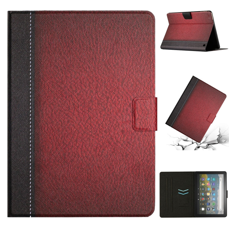 Custodia per tablet in pelle intelligente tinta unita con cuciture, For Amazon Kindle Fire HD 8 2020, For Amazon Kindle Fire HD 10 2015, For Amazon Kindle Fire HD 10 2021, For Samsung Galaxy Tab A8