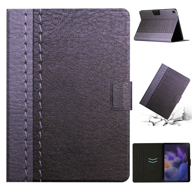Custodia per tablet in pelle intelligente tinta unita con cuciture, For Amazon Kindle Fire HD 8 2020, For Amazon Kindle Fire HD 10 2015, For Amazon Kindle Fire HD 10 2021, For Samsung Galaxy Tab A8