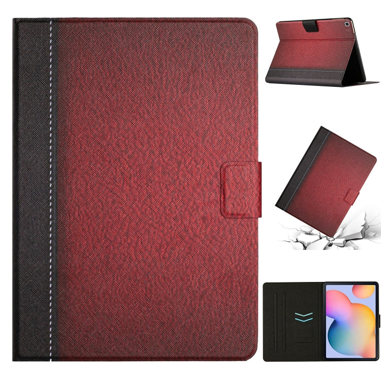 Custodia per tablet in pelle intelligente tinta unita con cuciture, For Samsung Galaxy Tab A7 Lite T220, For Samsung Galaxy Tab A7 10.4 2020 T500, For Samsung Galaxy Tab A 10.1 2019 T510, For Samsung Galaxy Tab A 10.1 T580