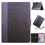 Custodia per tablet in pelle intelligente tinta unita con cuciture, For Samsung Galaxy Tab A7 Lite T220, For Samsung Galaxy Tab A7 10.4 2020 T500, For Samsung Galaxy Tab A 10.1 2019 T510, For Samsung Galaxy Tab A 10.1 T580