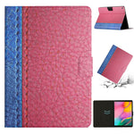 Custodia per tablet in pelle intelligente tinta unita con cuciture, For Samsung Galaxy Tab A7 Lite T220, For Samsung Galaxy Tab A7 10.4 2020 T500, For Samsung Galaxy Tab A 10.1 2019 T510, For Samsung Galaxy Tab A 10.1 T580