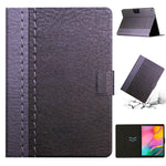 Custodia per tablet in pelle intelligente tinta unita con cuciture, For Samsung Galaxy Tab A7 Lite T220, For Samsung Galaxy Tab A7 10.4 2020 T500, For Samsung Galaxy Tab A 10.1 2019 T510, For Samsung Galaxy Tab A 10.1 T580