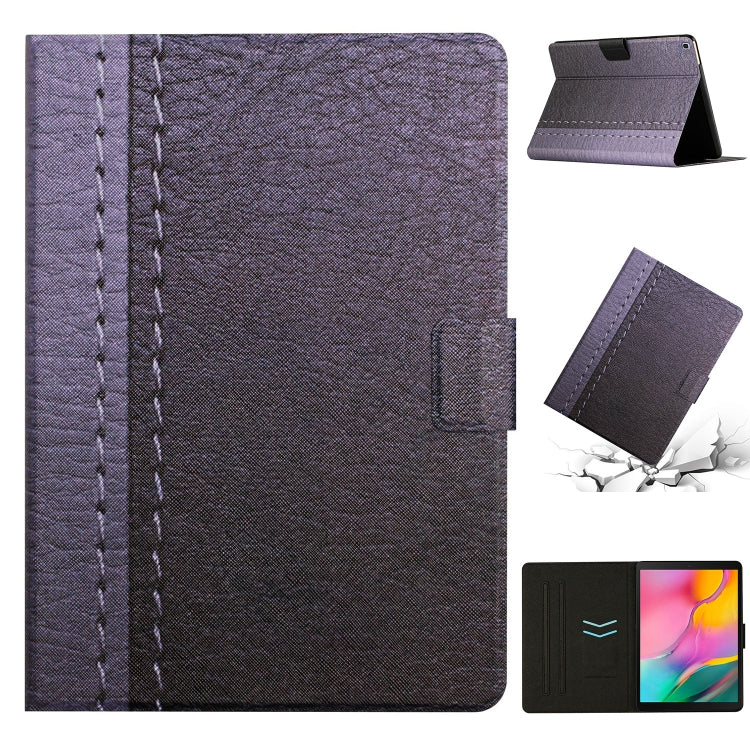 Custodia per tablet in pelle intelligente tinta unita con cuciture, For Samsung Galaxy Tab A7 Lite T220, For Samsung Galaxy Tab A7 10.4 2020 T500, For Samsung Galaxy Tab A 10.1 2019 T510, For Samsung Galaxy Tab A 10.1 T580