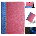 Custodia per tablet in pelle intelligente tinta unita con cuciture, For Samsung Galaxy Tab A7 Lite T220, For Samsung Galaxy Tab A7 10.4 2020 T500, For Samsung Galaxy Tab A 10.1 2019 T510, For Samsung Galaxy Tab A 10.1 T580