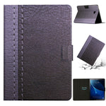 Custodia per tablet in pelle intelligente tinta unita con cuciture, For Samsung Galaxy Tab A7 Lite T220, For Samsung Galaxy Tab A7 10.4 2020 T500, For Samsung Galaxy Tab A 10.1 2019 T510, For Samsung Galaxy Tab A 10.1 T580