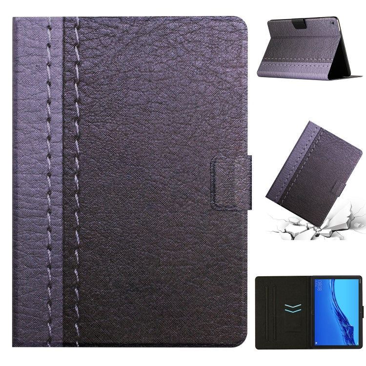 Custodia per tablet in pelle intelligente tinta unita con cuciture, For Huawei MediaPad M5 Lite, For Lenovo Tab M10 X605F X505, For Lenovo Tab M10 HD 2nd Gen, For Lenovo Tab M10 3rd Gen