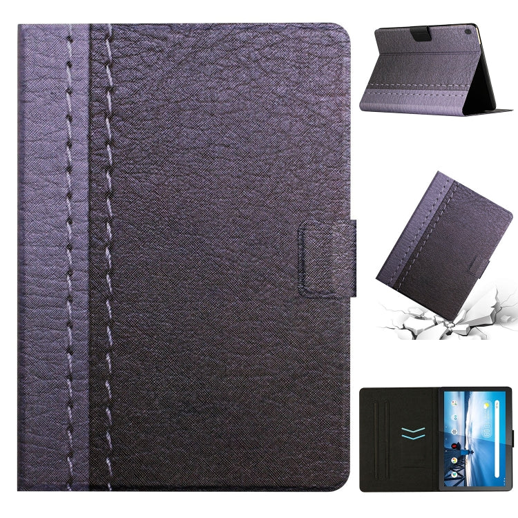 Custodia per tablet in pelle intelligente tinta unita con cuciture, For Huawei MediaPad M5 Lite, For Lenovo Tab M10 X605F X505, For Lenovo Tab M10 HD 2nd Gen, For Lenovo Tab M10 3rd Gen