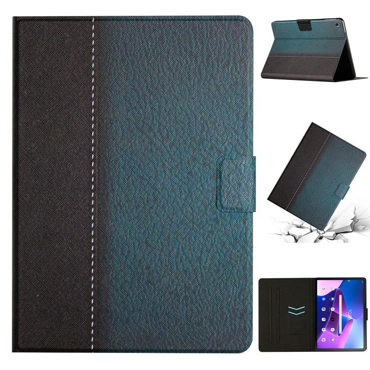 Custodia per tablet in pelle intelligente tinta unita con cuciture, For Lenovo Tab M10 Plus, For Lenovo Tab P11
