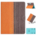 Custodia per tablet in pelle tinta unita con cuciture, For 7 inch Tablet, For 8 inch Tablet, For 10 inch Tablet, For Samsung Galaxy Tab S6 Lite P610