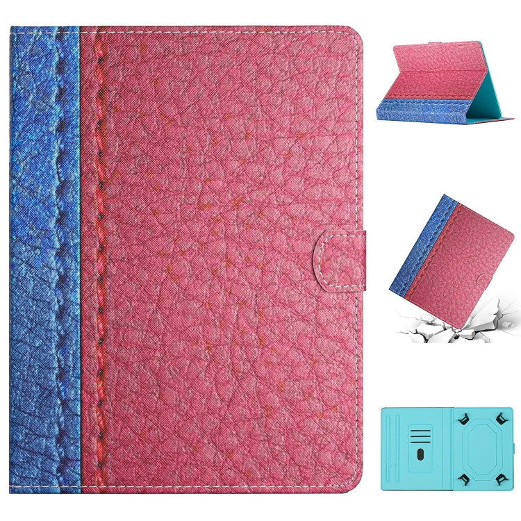 Custodia per tablet in pelle tinta unita con cuciture, For 7 inch Tablet, For 8 inch Tablet, For 10 inch Tablet, For Samsung Galaxy Tab S6 Lite P610