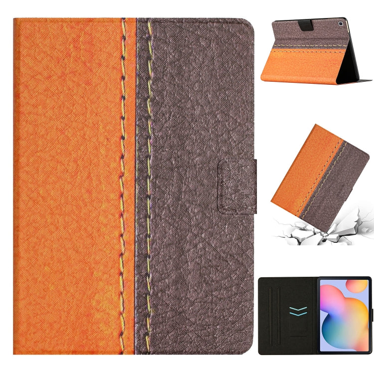 Custodia per tablet in pelle tinta unita con cuciture, For 7 inch Tablet, For 8 inch Tablet, For 10 inch Tablet, For Samsung Galaxy Tab S6 Lite P610