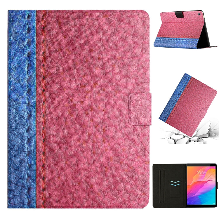 Custodia per tablet in pelle tinta unita con cuciture, For Huawei MatePad T8, For Huawei MatePad T10s