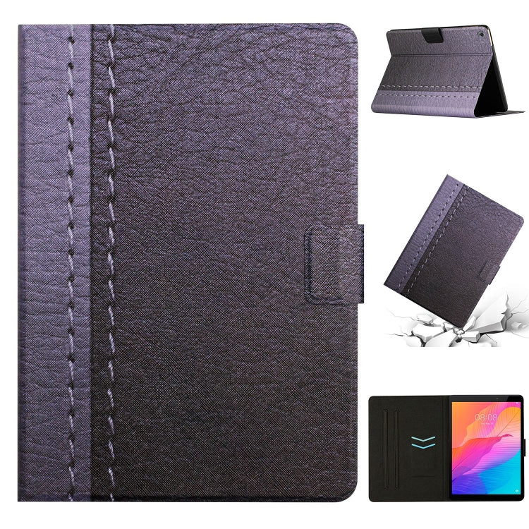 Custodia per tablet in pelle tinta unita con cuciture, For Huawei MatePad T8, For Huawei MatePad T10s