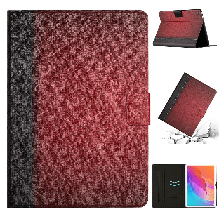Custodia per tablet in pelle tinta unita con cuciture, For Huawei MatePad T8, For Huawei MatePad T10s
