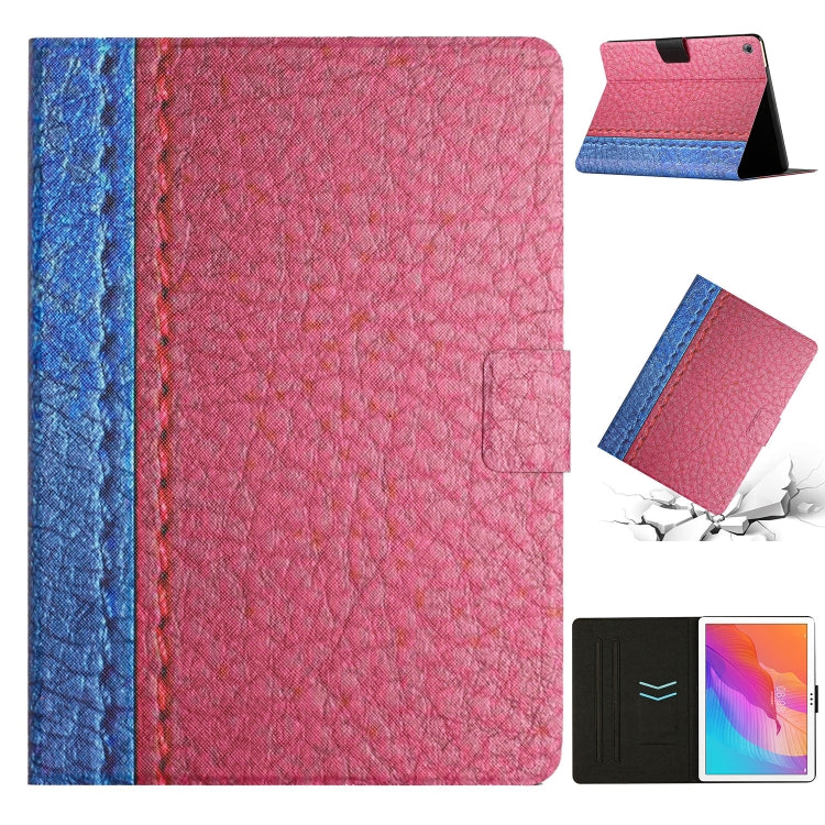 Custodia per tablet in pelle tinta unita con cuciture, For Huawei MatePad T8, For Huawei MatePad T10s