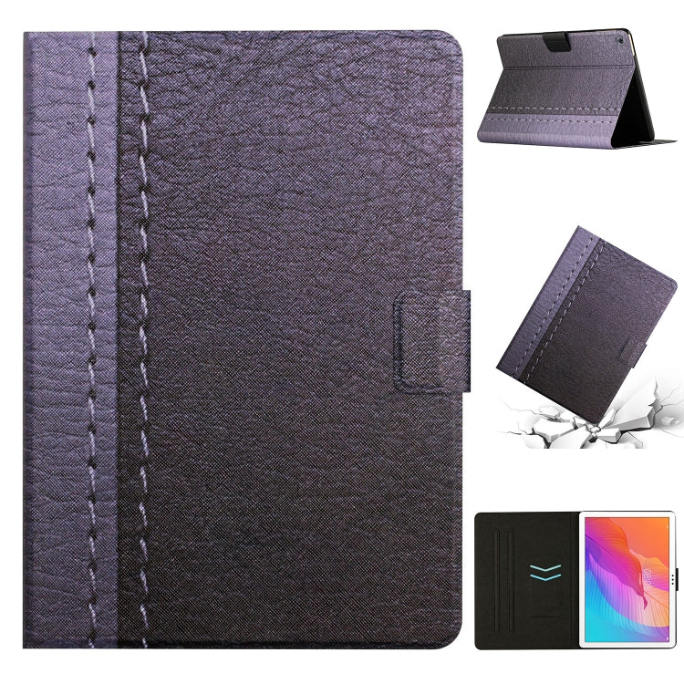 Custodia per tablet in pelle tinta unita con cuciture, For Huawei MatePad T8, For Huawei MatePad T10s